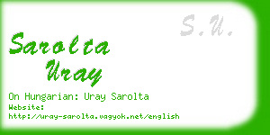 sarolta uray business card